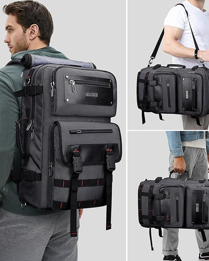 WITZMAN Carry On Travel Backpack for Men Duffle Bags Fit 17 Inch Laptop Airline Approved Laptop Backpack(B685 Silvery Grey)