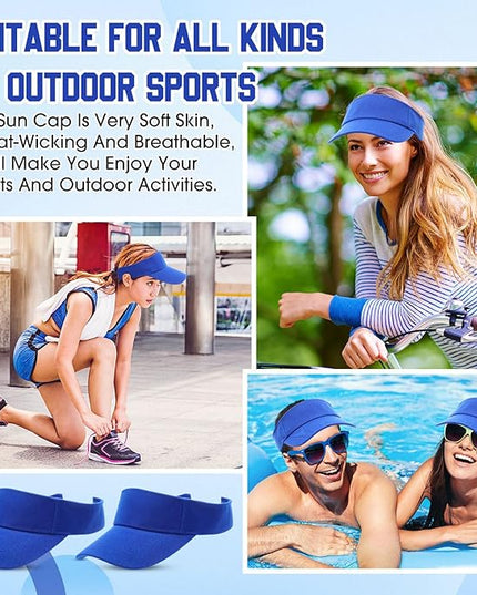 Silkfly 36 Pack Sun Visor Hats Adjustable Sports Athletic hat UV Protection Sun Visor Cap for Men Women Tennis Running Golf