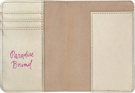 Lilly Pulitzer Vegan Leather Passport Holder, Cute Passport Cover, Travel Wallet with Credit Card Slots, Lil Earned Stripes