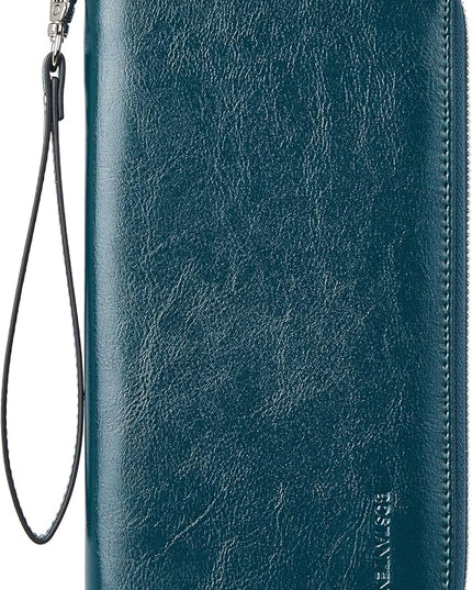 BOSTANTEN Leather Wallet for Women RFID Blocking Zip Around Credit Cards Holder Phone Clutch