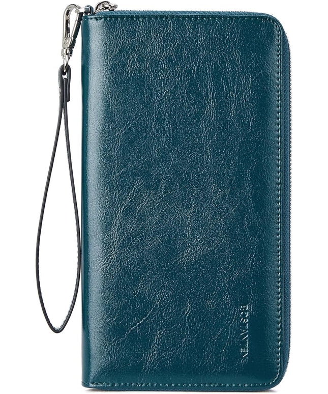 BOSTANTEN Leather Wallet for Women RFID Blocking Zip Around Credit Cards Holder Phone Clutch