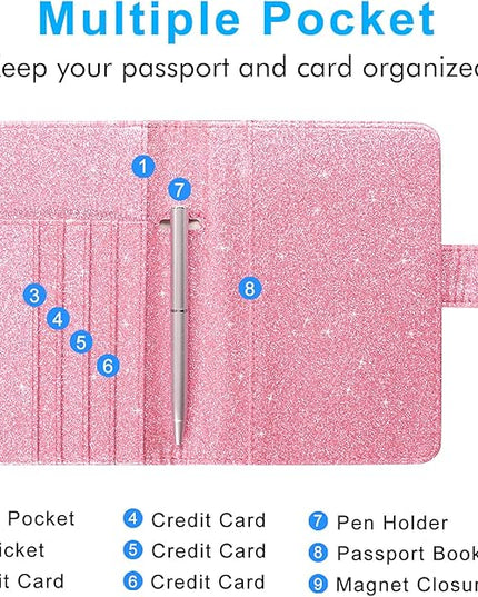 Passport Holder Cover, ACdream Protective Premium Leather RFID Blocking Wallet Travel Case for Passport/Credit Card/Air Ticket,