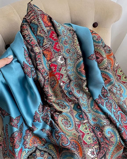 Fashion Scarves Scarf 100% Silk Feeling Scarf Silk Like Scarves Long Lightweight Sunscreen Shawls for Women