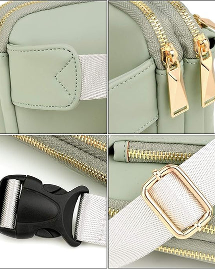 UTO Fanny Pack for Women Crossbody Trendy Fashion Belt Purse Chest Waist Hip Bumbag for Outdoor Shopping Travel Hiking