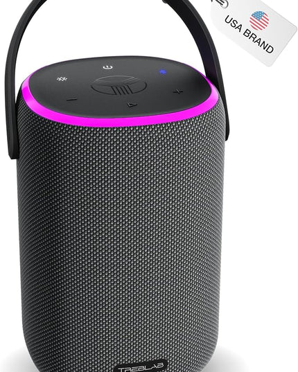 TREBLAB HD-Energy-Pro Outdoor Wireless Speakers with Bluetooth – Immersive 40W Audio, IPX6 Waterproof, 18H Battery, RGB Light, USB Playback, TWS, Built-in Mic – Portable Desktop Bluetooth Speaker