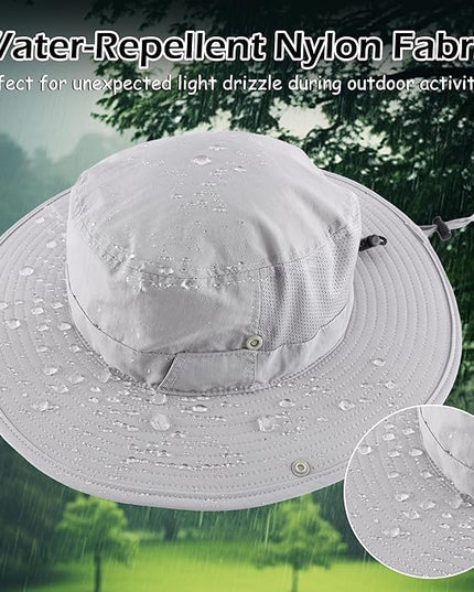 Connectyle Men's Sun Hat UPF 50+ Wide Brim Bucket Hats for Fishing Hiking Gardening Adjustable Boonie Hat Outdoor Safari Hats