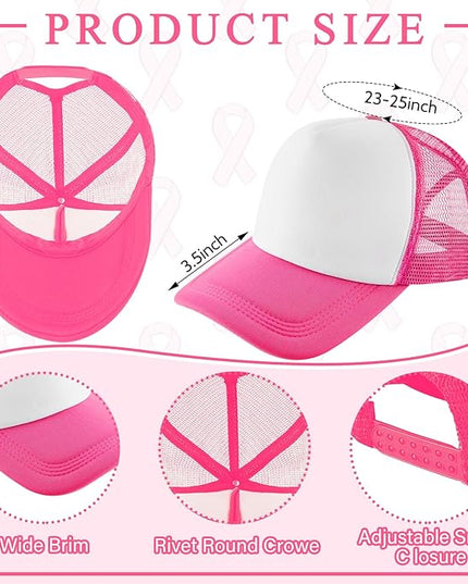 Hercicy 40 Pack Sublimation Blank Trucker Hat Bulk Baseball Cap Adjustable Mesh Unisex Polyester Hat Heat Transfer