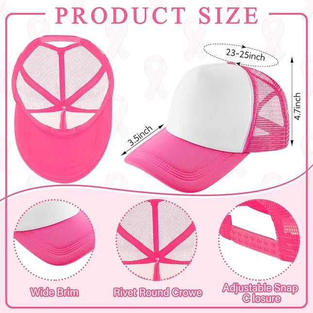 Hercicy 40 Pack Sublimation Blank Trucker Hat Bulk Baseball Cap Adjustable Mesh Unisex Polyester Hat Heat Transfer