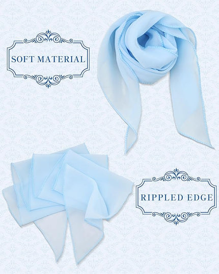 Chiffon Scarf for Women, Removable Flower Neck Scarf Light Soft Fashion Rose Scarves Versatile Headband or Hair Band