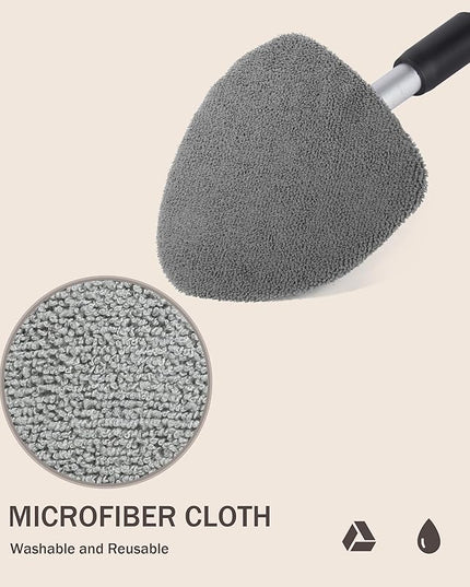 Windshield Cleaner Inside,Car Window Cleaner,Car Cleanser Brush,Car Accessories Car Cleaning Supplies Tools,Car Cleaning Kit with Extendable Handle,Microfiber Cloth,Spray Bottle,Fits All Cars