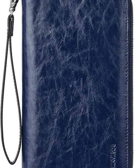 BOSTANTEN Leather Wallet for Women RFID Blocking Zip Around Credit Cards Holder Phone Clutch