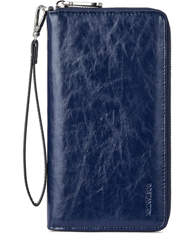 BOSTANTEN Leather Wallet for Women RFID Blocking Zip Around Credit Cards Holder Phone Clutch
