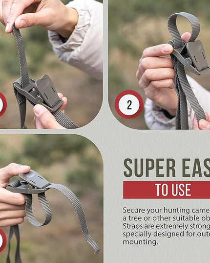 The...Cam Quick Camera Holder EasyStrap-3, Premium 3 Pack Trail Camera Straps,Game Camera Strap,Tree Belts,Durable Nylon Fiber,Hunting Gifts for Men, Hunting Utility Strap for Hanging Trail Cameras