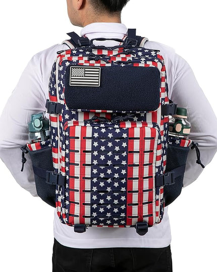 QT&QY 25L/45L Military Tactical Backpack For Men Molle Daypack 3 Day Bug Out Bag Hiking Rucksack With Bottle Holder