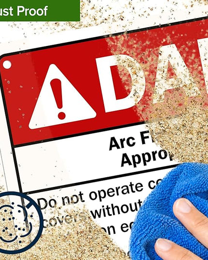 Danger Arc Flash And Shock Hazard Appropriate PPE Required Sign, 10x7 Inches, 55 mil thick HDPS (high density polystyrene), Made in USA by My Sign Center
