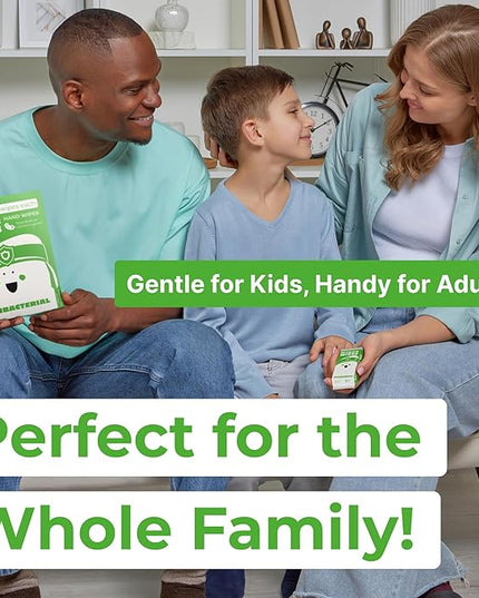 Impossibly Compact Travel Antibacterial Wipes Hand Sanitizer - 99.5% Water and Aloe - Safe for Sensitive Skin & Hypoallergenic Hand Wipes - Travel Essentials For Adults & Kids, 30 Pack Total 180 Wipe