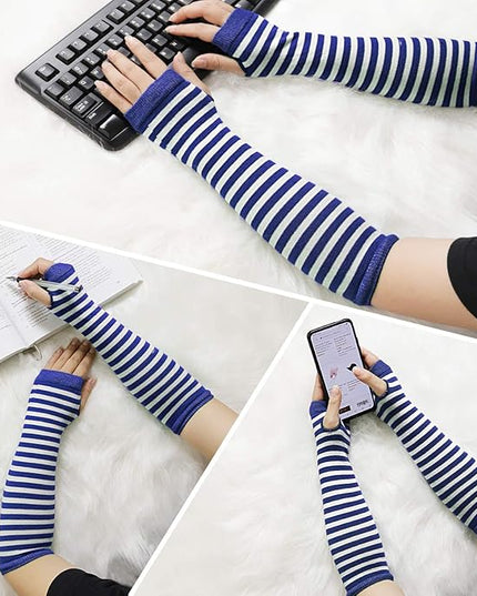 Bienvenu Punk Gothic Rock Long Arm Warmer Fingerless Gloves