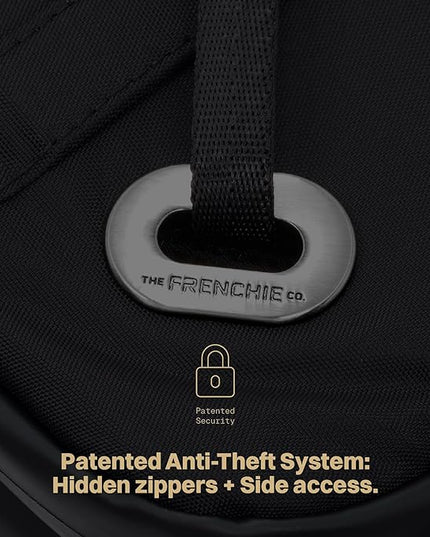 The Frenchie Co. - Anti-Theft Speed Backpack - Slim Minimalist - Hidden zippers and cut-resistant ballistic nylon - Secure travel, commuting and everyday carry
