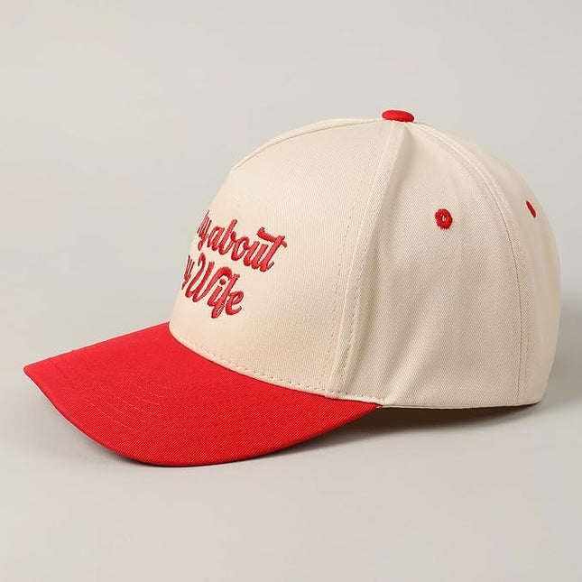 MIRMARU Two-Tone Vintage Canvas Trucker Hats for Men & Women, Adjustable Size Baseball Caps with Trendy Embroidered Design