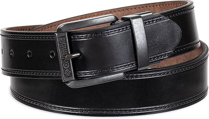 Columbia Men's 2-in-1 Reversible Casual Leather Belt for Versatile Everyday Style