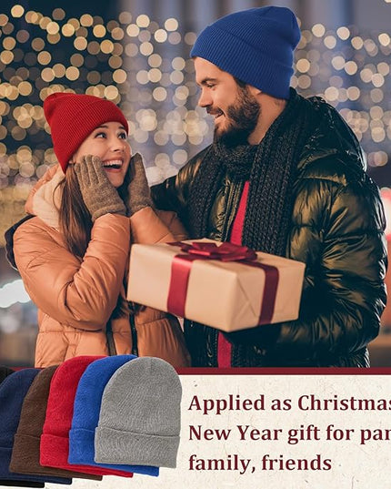Chicingyou 120 Pcs Bulk Men Knitted Hats with Fleece Lining for Charity Homeless Donations, Unisex Beanies Winter Warm Hats