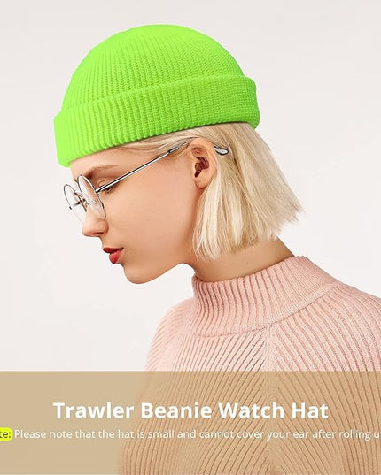 SATINIOR Trawler Beanie Watch Hat Roll-up Edge Skullcap Fisherman Beanie for Women Men