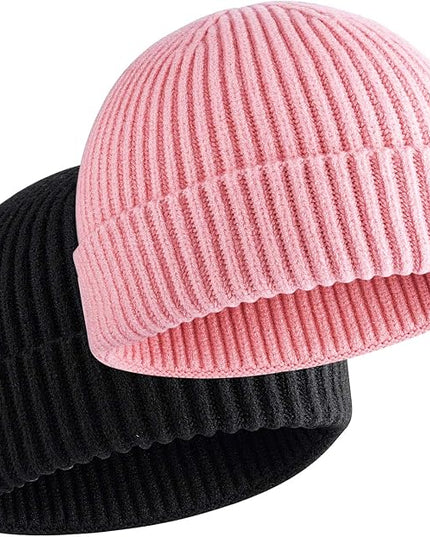 50% Wool Warm Cuffed Swag Knit Short Fisherman Beanie for Men Women Winter Hats Trawler Skull Cap