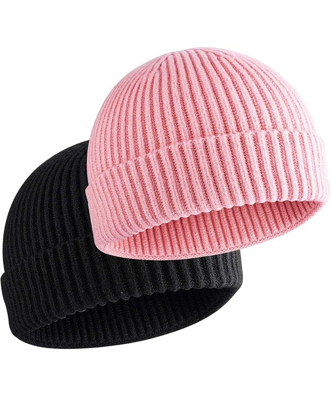 50% Wool Warm Cuffed Swag Knit Short Fisherman Beanie for Men Women Winter Hats Trawler Skull Cap