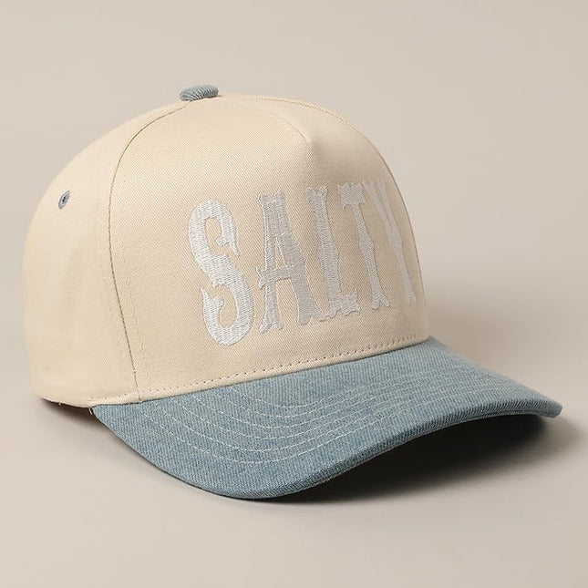 MIRMARU Two-Tone Vintage Canvas Trucker Hats for Men & Women, Adjustable Size Baseball Caps with Trendy Embroidered Design
