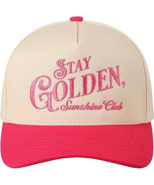 MIRMARU Two-Tone Vintage Canvas Trucker Hats for Men & Women, Adjustable Size Baseball Caps with Trendy Embroidered Design