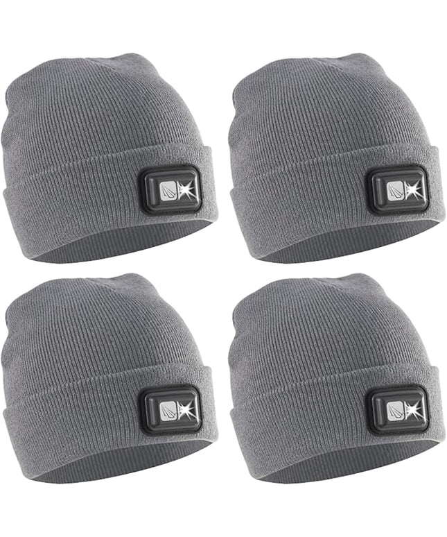 POWERCAP LED Hat Light 150 Lumens Rechargeable Fleece Beanie with Bright Built-in Headlamp Waterproof LED Warm One Size Cap
