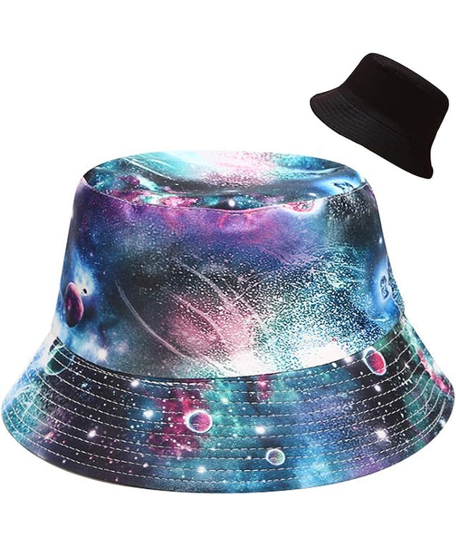 Malaxlx Unisex Bucket Hat Beach Sun Hat Aesthetic Fishing Hat for Men Women Teens, Reversible Double-Side-Wear