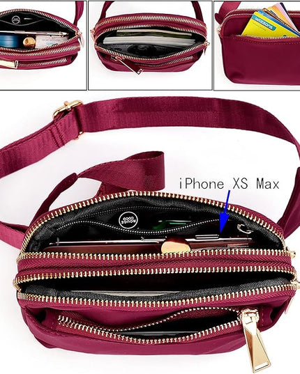 UTO Fanny Pack for Women Crossbody Trendy Fashion Belt Purse Chest Waist Hip Bumbag for Outdoor Shopping Travel Hiking
