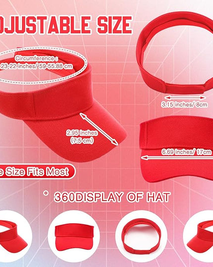 Silkfly 36 Pack Sun Visor Hats Adjustable Sports Athletic hat UV Protection Sun Visor Cap for Men Women Tennis Running Golf