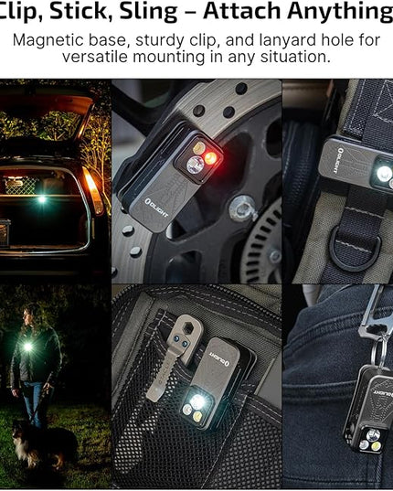 OLIGHT Oclip Pro EDC Flashlight Clip-on Light, Rechargeable 500 Lumens with Three Lighting Solutions Type-C Charging, Magnetic Flash Lights for Outdoor or Indoor Use(Phantom Squadron)