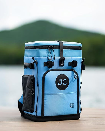 Convertible Cooler Backpack with Dry Storage by JustinCASE | Waterproof Travel Cooler Bag for Drinks, Clothes & Trips