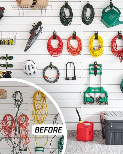 Heavy-Duty Wrap-It Storage Straps (Assorted 12 Pack) - Hanging Extension Cord Organizer for Cable Management and Storage on Garage Wall, RV Gadgets and Appliances