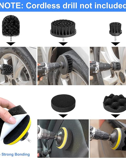 AUTODECO 43Pcs Car Wash Detailing Kit Cleaning Kits with Foam Gun Sprayer Long Handle Mop Car Vacuum Drill Brush Large Wash Mitt Towels Complete Interior Exterior Car Washing Supply Set Blue