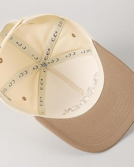 MIRMARU Two-Tone Vintage Canvas Trucker Hats for Men & Women, Adjustable Size Baseball Caps with Trendy Embroidered Design