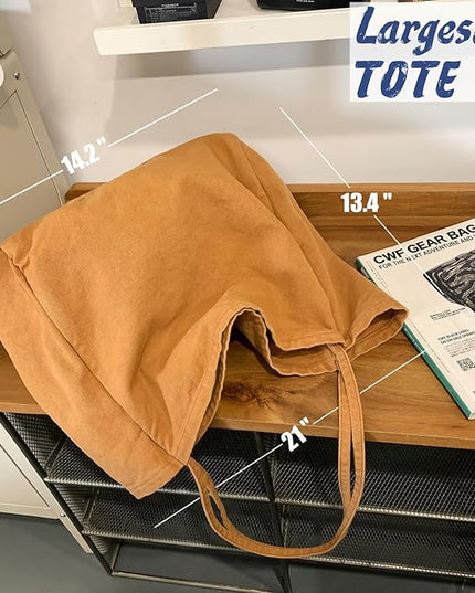 Canvas Tote Bag for Women Large Hobo Shoulder Bag for Work Travel Casual Message Bag Tote Purse handbags