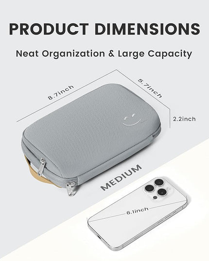 Travelkin Travel Cord Organizer, Electronic Organizer Travel Case, Cable Organizer Bag For Cords,Chargers Phone, Sd Card,Usbs