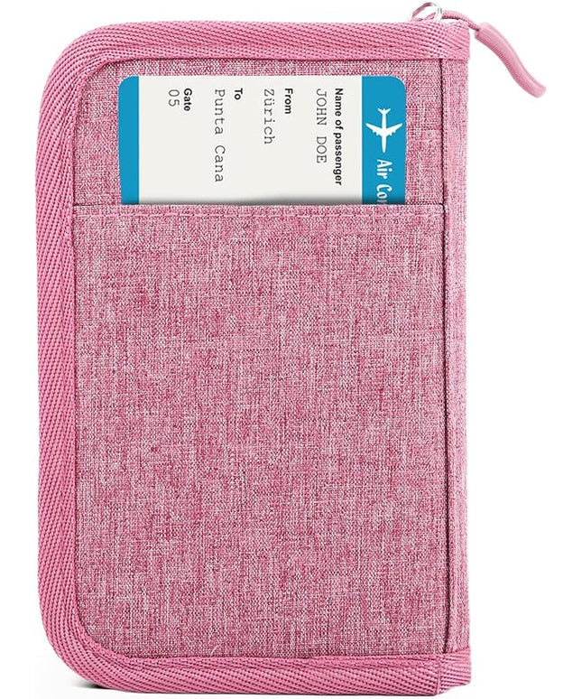 Passport Holder for Travel Essentials, RFID Blocking Protector Passport Wallets, Passport Document Organizer Case for Travel Must Have, Passport Book for Women, Couple, Family Cards, Tickets, ID, Cash