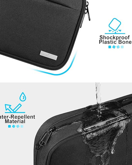 Lacdo Cord Organizer Travel, Cable Organizer Bag Case, Portable Electronics Organizer Travel Case, 6 Layer Large Capacity Charging Cords Storage organizer for Cables, SD Card, Travel Essentials, Black