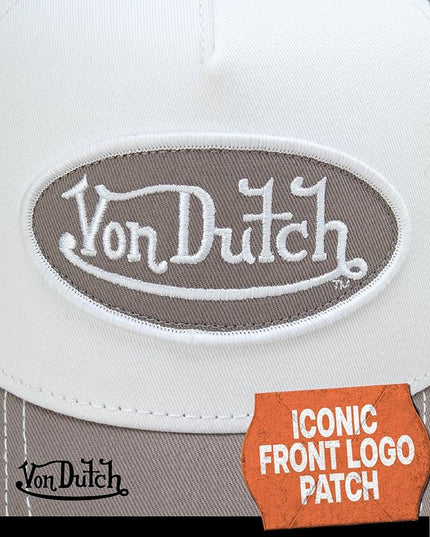 Von Dutch Unisex Trucker Hat - Curved Bill Mesh Back Retro Classic Adjustable Snapback Baseball Cap for Men and Women