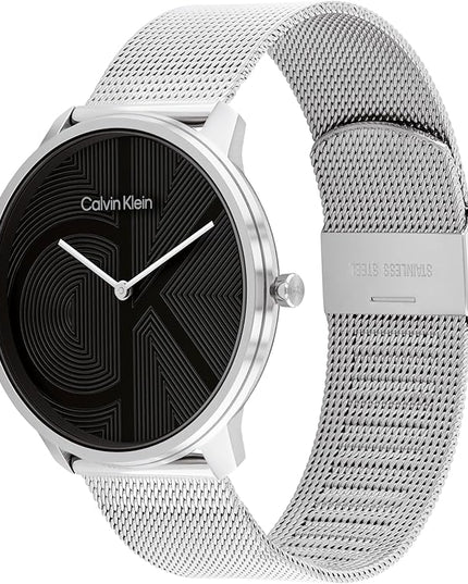 Calvin Klein Women's CK Iconic - 35mm 2H Quartz Watch - Stainless Steel Mesh Bracelet - Water Resistance 30 Meters – Premium Fashion Timepiece for Everyday Style - Gift for Her