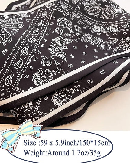 Purse Scarf For Handbags Head Scarves For Women's Hair Bags Scarfs Long Skinny Scarves Fashion Silky