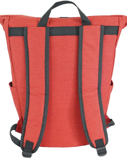 Rockville RPAK BURNED RED Backpack Bag, Padded 15" Laptop Pocket, Durable Nylon, Adjustable Straps, Hidden Zippered Compartment, Ideal for Daily Use and Gear Transport