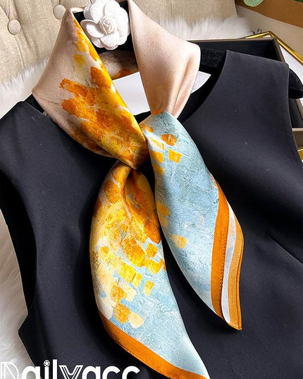 Dailyacc Hair Bandanas Scarf For Women Lightweight Fashion Neck Silk Satin Head Scarves For Sleeping Handbags Scarf