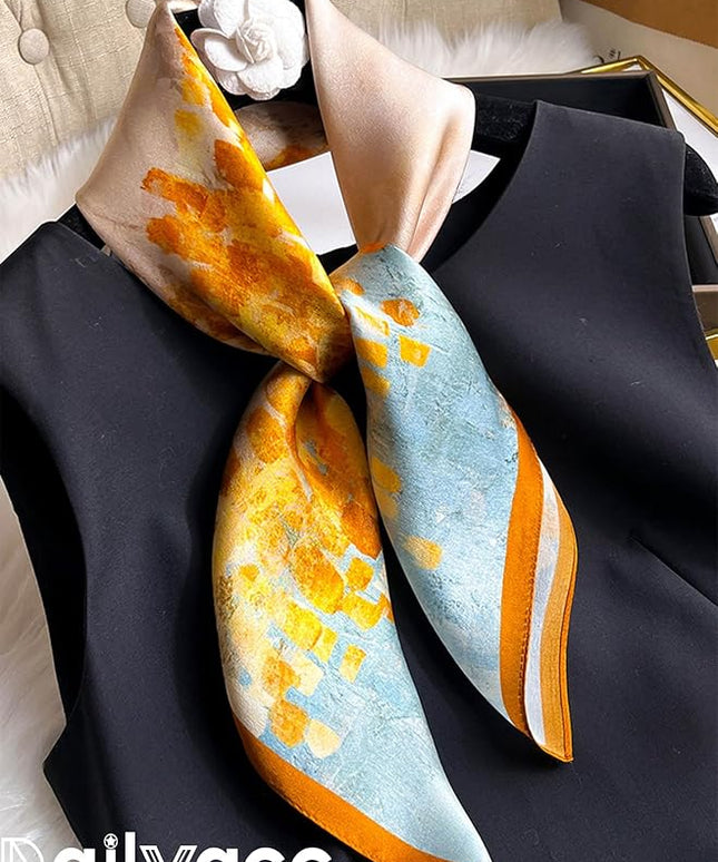 Dailyacc Hair Bandanas Scarf For Women Lightweight Fashion Neck Silk Satin Head Scarves For Sleeping Handbags Scarf