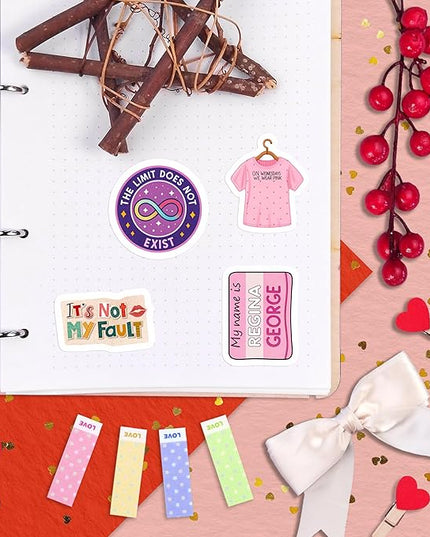 100Pcs Burn Book Stickers for Laptop, Waterbottle - Burn Book Party Decorations & Favors - Gift for Women & Men